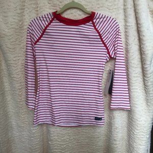 Sperry Top-Siders Rash Guard Red and White Size M